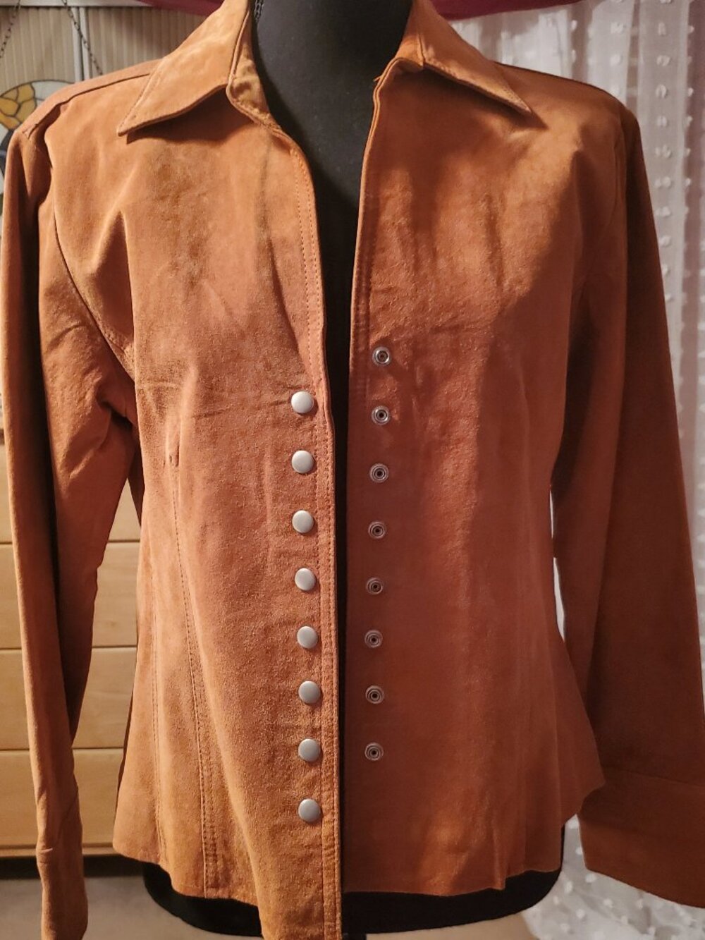 COLDWATER CREEK SUEDE JACKET, SIZE PM